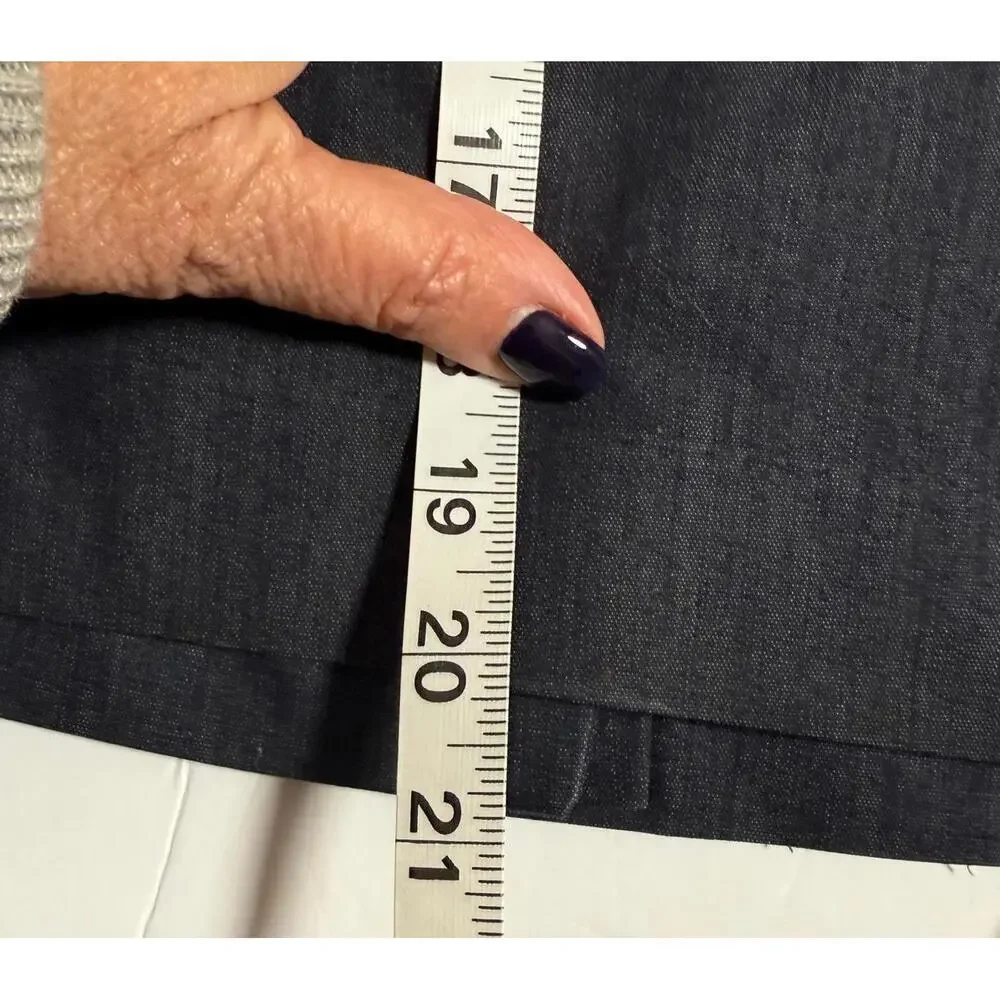 TALBOTS Plus Size 20 W Aline Dress Denim lined Career Skirt.‎ Zip/Elastic waist